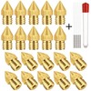 Zeelo 20pcs 0.4mm 3D Printer MK8 Extruder Brass Nozzle Printheads