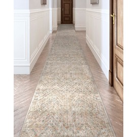 Well Woven Custom Size Hallway Stair Runner - Choose Your Length - Anya Flatweave Tribal Oriental Ivory 31 Inches Wide x 11 Feet Long Runner (31" x 11') Rug