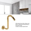 304 Stainless Steel S Shaped Shower Arm Gold Shower Head