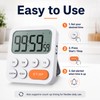 Digital Kitchen Timer with Magnetic Back – 99-Minute Count Up