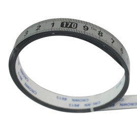 Carbon Steel Self Adhesive Measure Tapes, Metric Scale Miter Track Tapes, Scale Ruler Tapes (Left to Right), Silver Positive 2M Length x 10MM Width