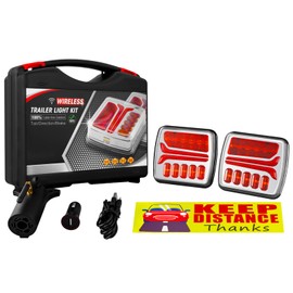 Wireless Trailer Light, Magnetic Towing Lights Kit for Trailers, Rechargeable LED Wireless Trailer Light Portable for Trucks, Tractors, Lorries, Vans, Campers, Boats