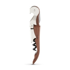 True Brands TrueTap Double Hinged Waiters Corkscrew, Top-notch Stainless Steel Opener with Foil Cutter Built to Last Wine Key Natural, Set of 1