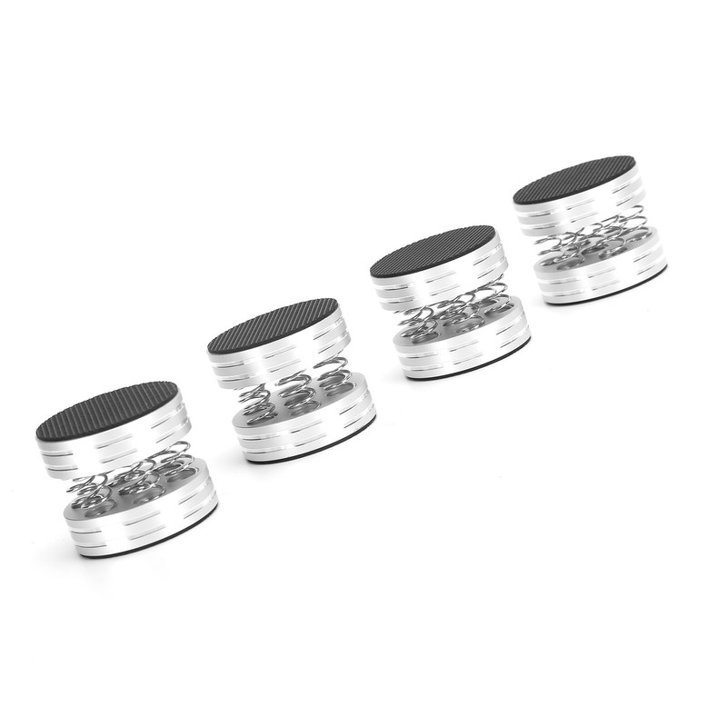 4PCS Spring Speaker Spikes Sound Dampening Feet for HiFi Amplifier/Speaker/Turntable/PlayerSilver