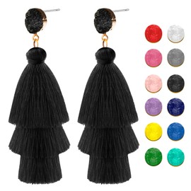 Tassel Earrings, Boho Earrings, Tassel Pendant, Earrings Women, Earrings Red, Earrings for Women, Earrings Boho, Hanging Earrings, Boho Earrings, Hanging, Earrings Summer, Hanging Earrings, Christmas