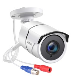 ZOSI 2.0MP 1080P 1920TVL HD-TVI CCTV Camera with Audio, Built-in Mic,36PCS IR-LEDs,Indoor Outdoor Home Security,IP67 Weatherproof,120ft IR Night Vision(Only Work 5MP Lite DVR ZR08MN) White