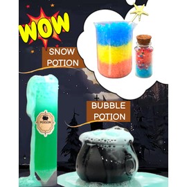 Potion Kits for Kids, Magic Making Set 50+ Mixie with Bottles Hat Glasses & Invisible Pen, Mystery Box Fairy Craft Toy for Girls Boy Age 6 7 8 9 10 11 12+