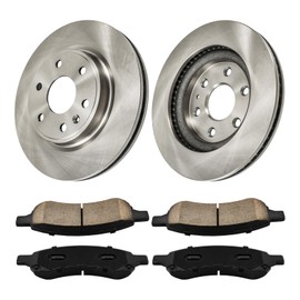 PHILTOP Front Brake Pads and Rotors kit Fit for Saturn 2007-2010 Outlook, 12” Brake kit Front Brakes Rotors Automotive Replacement Brake kits
