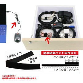 RunsDeep Width 3.5 inches (9 cm) x Length 16.4 ft (4 m), Super Convenient, Super Strong Velcro Binding Tape, Double-Sided, Black, Cable Loop, Wiring and Cord Fixing