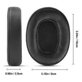 Ersatz-Ohrpolster für Skullcandy Crusher Wireless Crusher Evo Crusher ANC Hesh 3 Kopfhörer, weiche Schaumstoff-Ohrpolster, Ohrpolster, Ohrenschützer, Schwarz