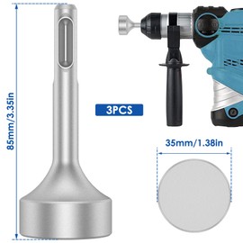 3Pack SDS Plus Ground Rod Driver Earth Rod Driver Heavy Duty Steel Compatible with Milwaukee and Other SDS-Plus Rotary Hammer Drill Tools
