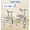 Bluelog Shower Chair with Back for Elderly and Disabled, Shower