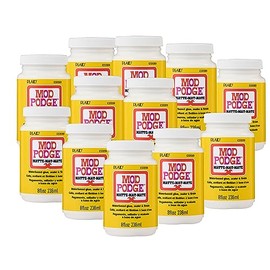 Mod Podge WMCS11301CAB Waterbase Sealer, Glue and Finish, 8 Oz, Matte- (Pack of 12)