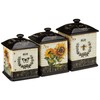 Certified International French Sunflowers Canister Set, Set of 3 Ceramic