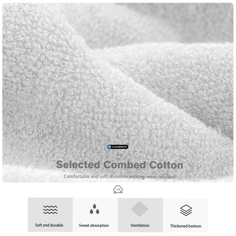 Closemate Mens Sport Ankle Socks 6 Pairs Low Cut Cotton