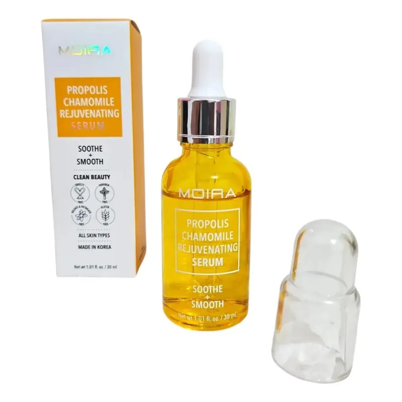 Sérum Coreano Moira Cosmetics con Manzanilla FPS 1, Hidratante Antiedad