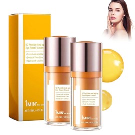Crema para Ojos de papa, Crema para Ojos Peptidos 5D Antiarrugas, Gel Antiaging para Bolsas y Ojeras, Tratamiento Reafirmante que Reduce la Hinchazón y Repara el Contorno de Ojos, 15ml (2PCS)
