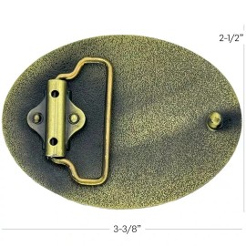 Deerhunter Western Buck Deer Hunter Hunting Bronze Plated Metal Belt Buckle