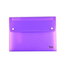 Arpan A4 Expanding File 13 Gusset Pocket Organiser Folder Wallet with Stud Wallet Closer for Business, Family, Finance, School, Home, Work, Office, College - Stud Wallet Case (Purple)