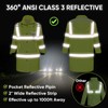 TICONN Reflective Rain Coat, Waterproof Hi Vis Safety Rain Jacket,