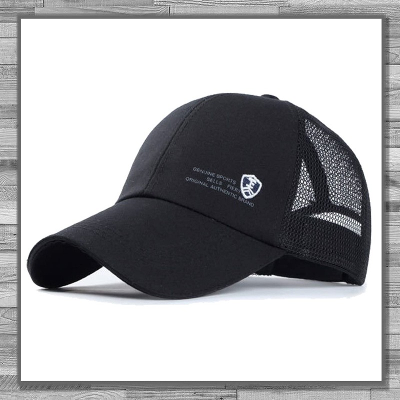 Rex Standard CH089 Mesh Cap with Logo, Black