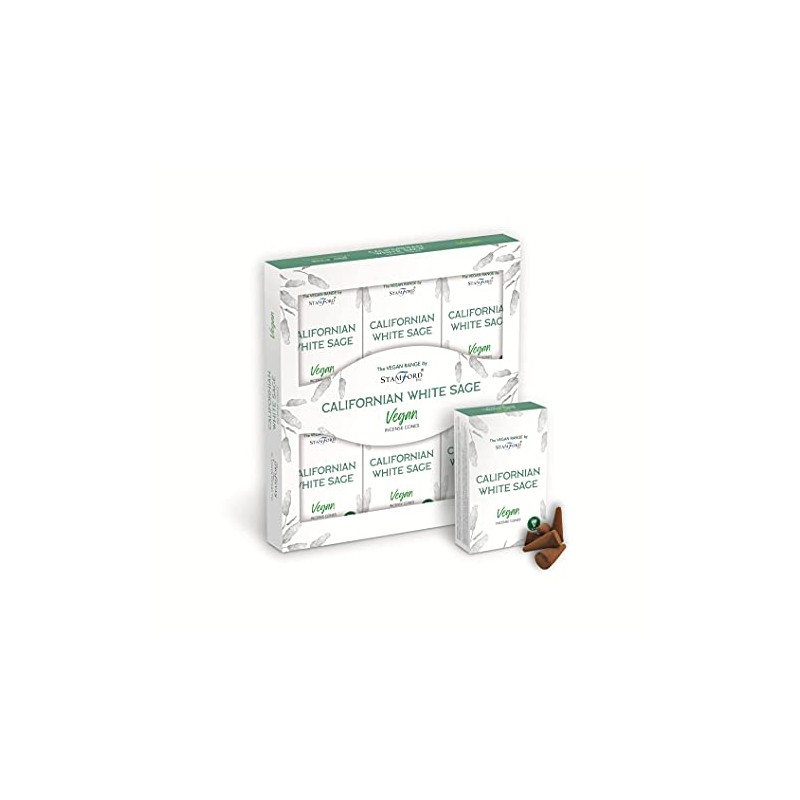 Stamford Vegan Rich Musk Incense Cones-90 Cones (Californian White Sage)