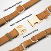 WHIPPY Vegan Leather Dog Collar No Slip Martingale Dog Collar