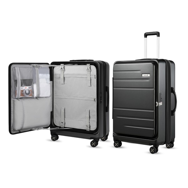 LUGGEX 26 Inch Luggage with Spinner Wheels, Expandable PC Hard