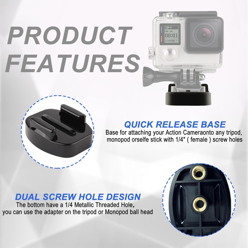 1" Ball Mount Adapter for Insta360 with Quick Release Base