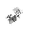 Celtic Art Scotland Silhouette Brushed Pewter Cufflinks