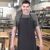 Lchkrep Men's Waterproof Apron Black, Lightweight Vinyl Aprons Rubber Apron