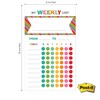 Bright Cheerful Weekly Chore Chart / 6" x 10" Sticky