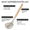 MIBOTE Silicone Cooking Kitchen Utensils Set with Holder, Wooden Handles