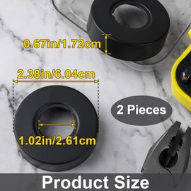 Isslly 2PCS Shower Arm Flange, 2.5" Round Replacement Escutcheon Plate, Stainless Steel Shower Pipe Cover Plate for Shower Head Arms (Black)