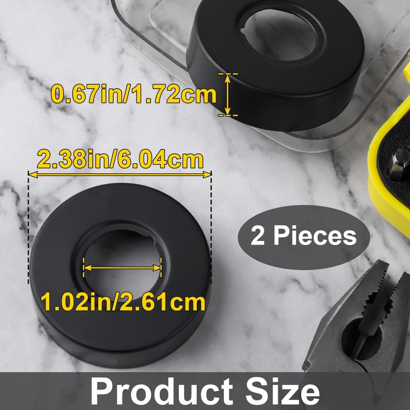 Isslly 2PCS Shower Arm Flange, 2.5" Round Replacement Escutcheon Plate,