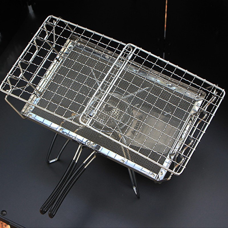 Camp Stove Toaster Stainless Steel Foldable Portable Camp Stove Toaster