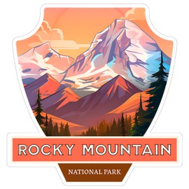 Rocky Mountain National Park Colorado Sticker 4 Inch Travel Souvenir - Waterproof Vinyl Decal for Laptop Water Bottle Car Tumbler - Durable Aesthetic Long-Lasting Stickers for Adults ID44990