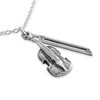 AZAGGI Sterling Silver Handcrated Violin and Bow Necklace (20)
