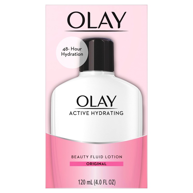 Olay Active Hydrating Beauty Fluid, Original, 4 Fl Oz (Pack