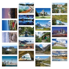 Dear Mapper Vintage New Zealand Landscape Postcards Pack 20pc/Set Postcards from Around the World Greeting Cards for Business World Travel Postcard for Mailing Decor Gift