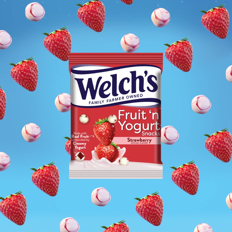Welch's Fruit Snacks, Fruit 'n Yogurt Variety Pack, Strawberry, Blueberry