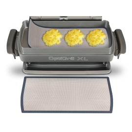 Dauerbackmatte Silikon Backmatte kompatibel mit Tefal Optigrill XL, Antihaftbeschichtung, Silikonmatte, Lebensmittelecht und Hitzebeständig, Zubehör (passend für die große Backschale)