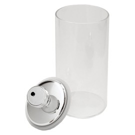 Fujisho F9490 Storage Container, Glass Canister, 36.8 fl oz (980 cc), Air Reducer, Slim, One-Touch Operation, Sealable, Oxidation, No Worries About Color Shedding