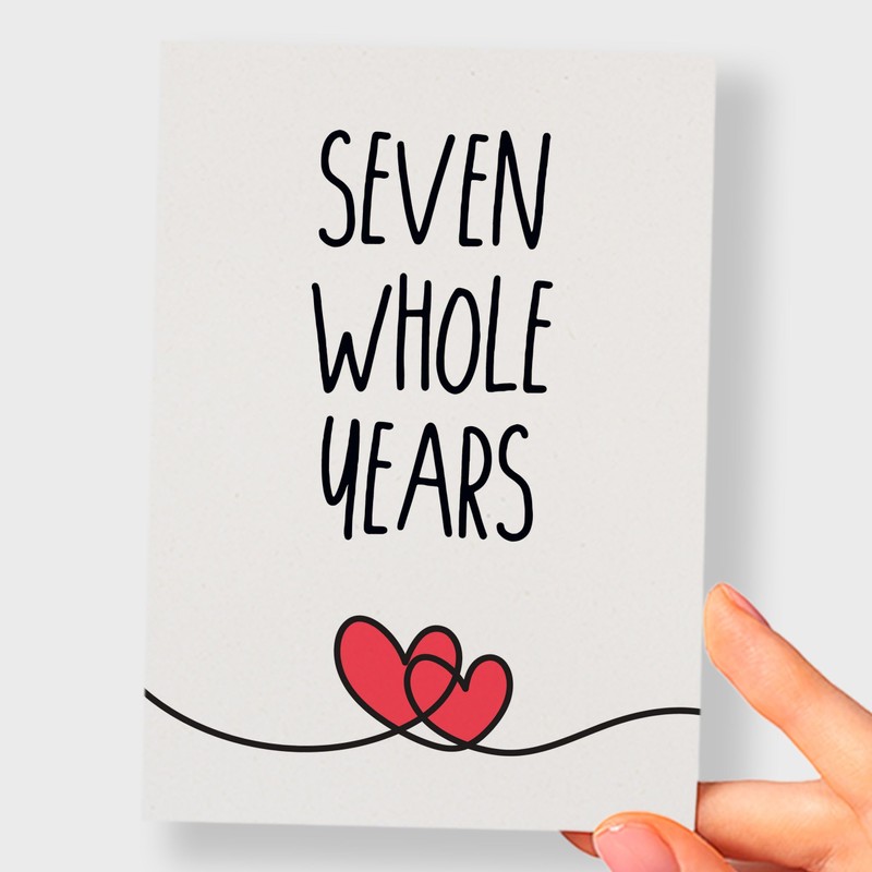 Postcard Prints - 7 Year Anniversary Card For Husband or