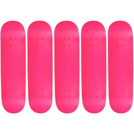 Moose 8.0" Blank Skateboard Deck Neon Pink 7-Ply Canadian Maple