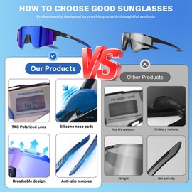 DioKiw 4PACK Kids Sunglasses Polarized Youth Baseball Sunglasses Boys Girls Softball Cycling UV400 Protection Goggles