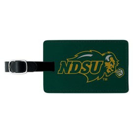North Dakota State University Rectangle Leather Luggage Card Carry-On ID Tag