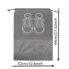 10 Pcs Large Shoe Storage Bags, Dustproof Drawstring Shoes Bags with Transparent Slot, Portable Waterproof Packing Organizers for Daily and Travel Use