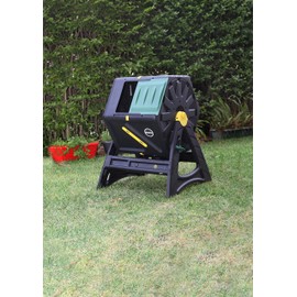 Miracle-Gro SC105 Single Chamber Tumbling Composter, 105 L/27.7 Gallon, Black