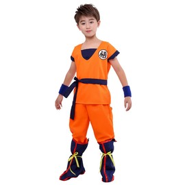 UPENC Dragon Children's Cosplay, Son Goku, Goji, Halloween, Costume, Kids, Popular, Martial Arts Uniform, Kamesenryu, Kamesenjin, 7-Piece Set, Cultural Festival, Parties, Disguise, Includes Tattoo